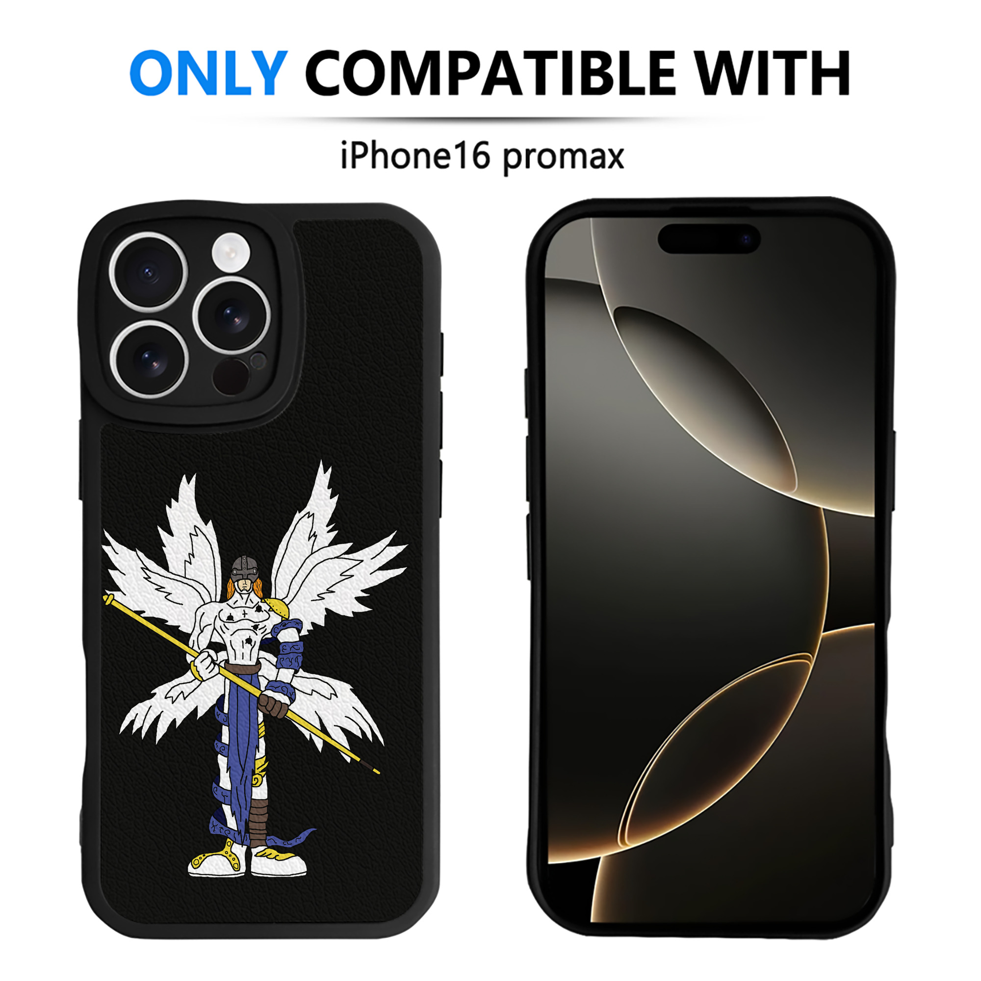 （画像用） Digimon デジタルモンスター/デジモン 【iPhone 16シリーズ対応】シリコンスマホケース（レザー調） 材質：シリコン